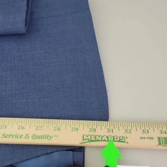 Wall Street Mens 44S Nautical Blue/ Gold Lion 2 Button Sports Coat Blazer Jacket - Picture 11 of 12